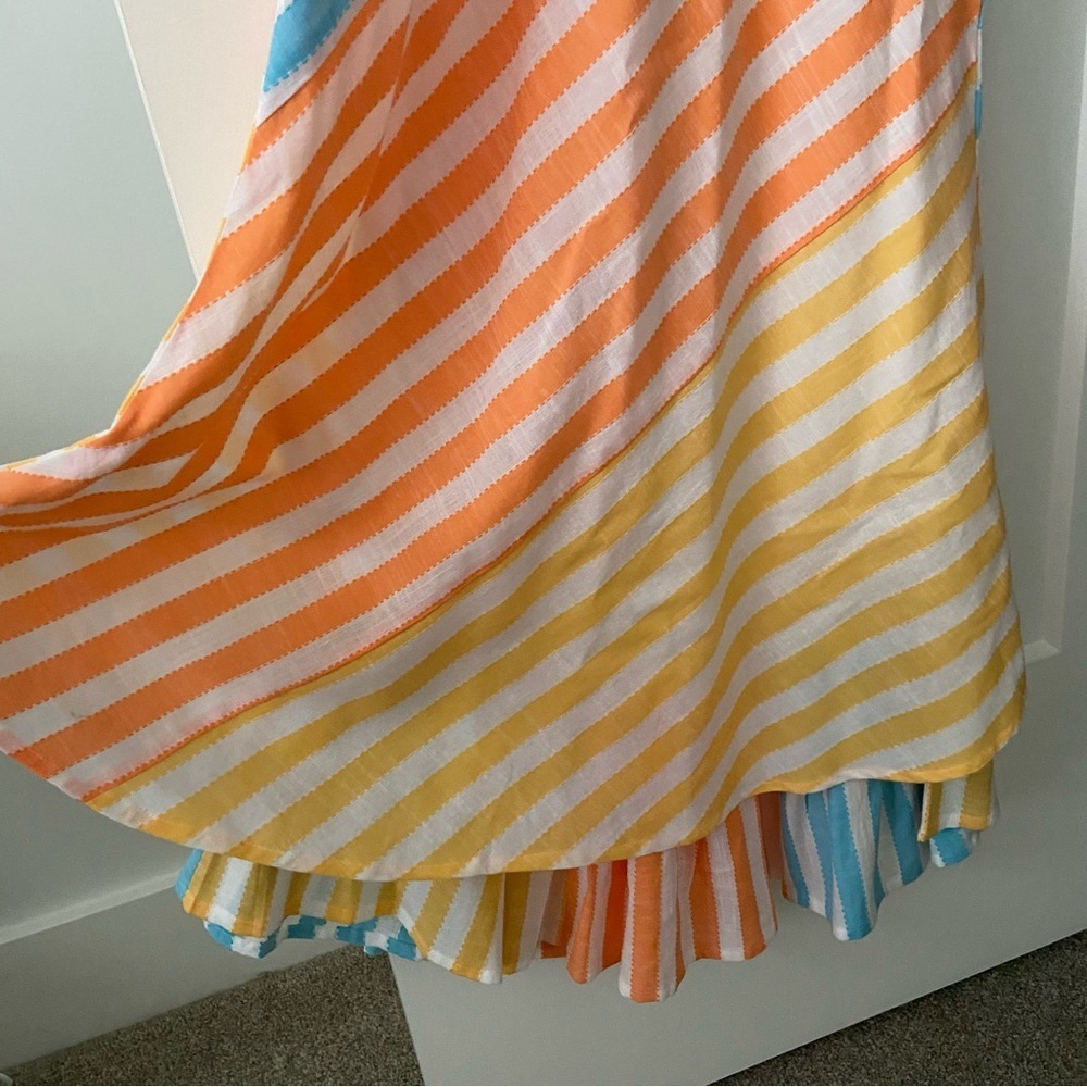 Parsley & Sage Pastel Striped Sleeveless Summer Dress - Picture 9 of 9